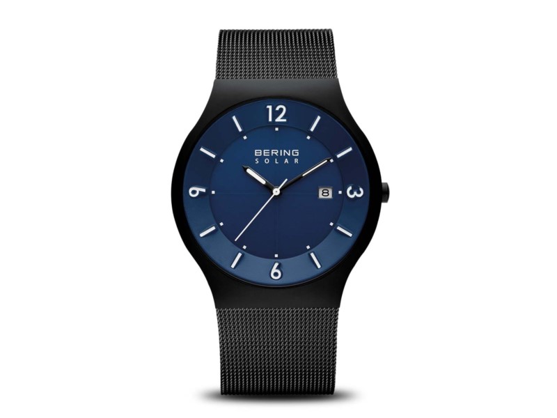 Solar in brushed black by Bering Watches