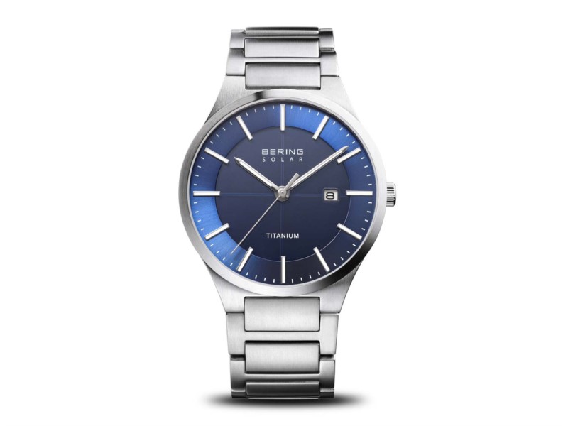 Solar in brush silver by Bering Watches