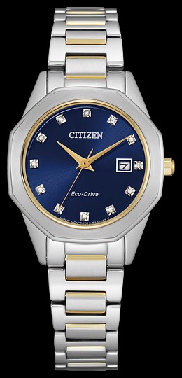 Corso Eco-Drive with blue face by Citizen