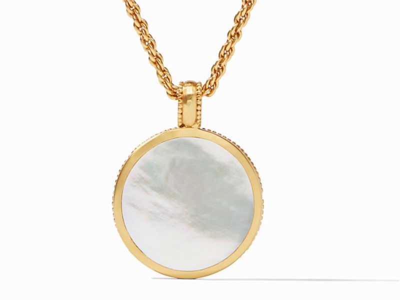 Coin Statement Pendant with Mother of Pearl by Julie Vos